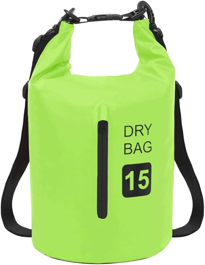 SKM Dry Bag with Zipper Green 4 gal PVC