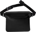 Waterproof Dry Bag Waterproof Swimming Bag Underwater Mobile Phone Bags Ski Drift Diving Shoulder Waist Pack 3 Layer Transparent Dry Protection Bag for SwimmingBoating(Black)