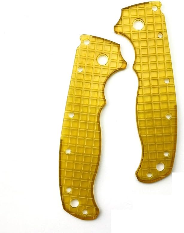 1 Pair Custom Transparent PEI Scales Replacement Fits for Demko AD 20.5 Ultem Handle Patch DIY Accessory