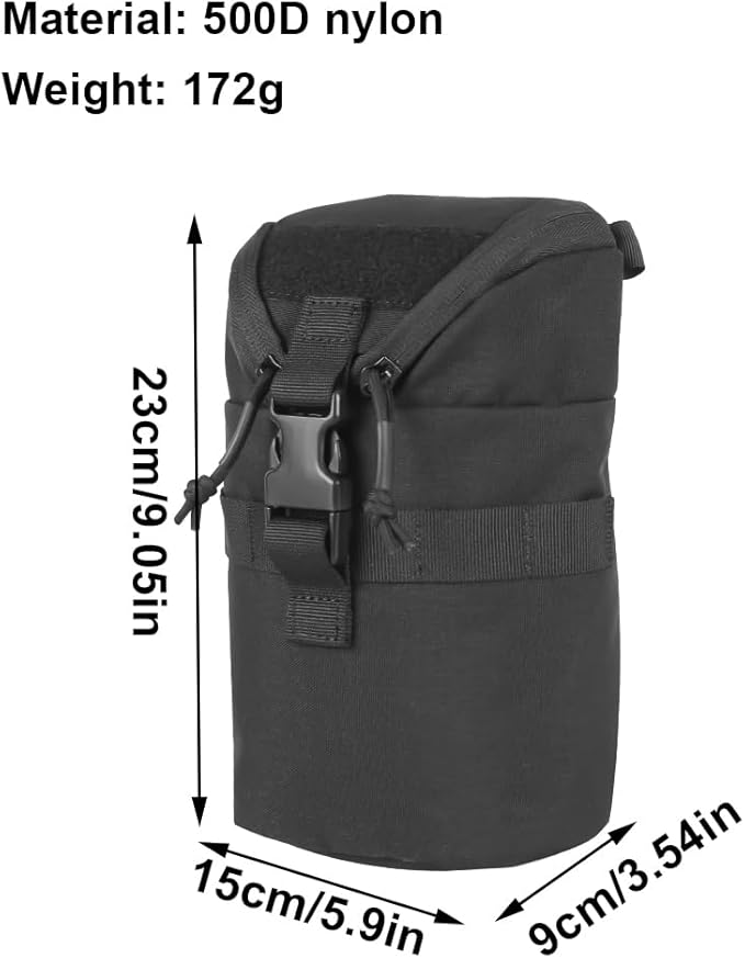 Tactical Molle Pouch Waterproof Backpack Attachment Pouches Gadget Storage Bag with Back Webbing &amp Bottom Drain Hole for Hiking Camping Fishing