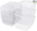 12 Packs Clear Storage Latching Boxes 16 Quart Plastic Storage Latching Bin with Lid
