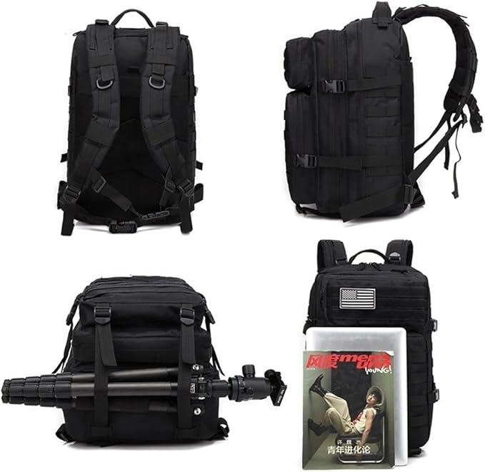 Military Tactical Backpack 45L Army 3 Days Assault Pack Bag Large Nylon 900D Mens Molle Rucksack