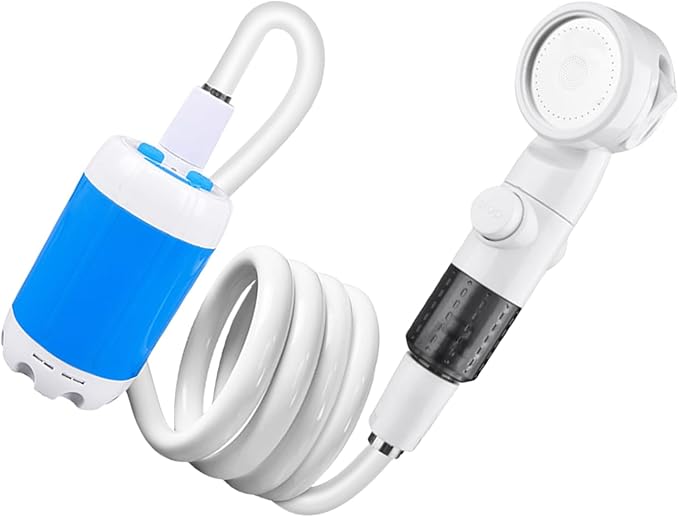High Flows Rechargeable Camping Shower Pumps 4000mAh Battery Compacts Design for Outdoor Hiking and Use Leakproof Portables Shower