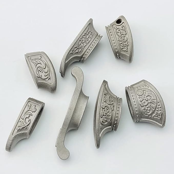 2-Piece Set CNC Casting Steel Knife Finger Guard Protector Replacement DIY Making Accessory