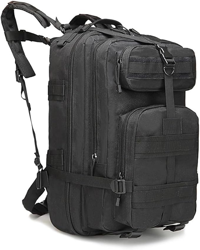 Military Tactical Backpack 3 Day Assault Pack Army Molle Bag Backpacks Rucksack Army Assault Pack 45L (Black)