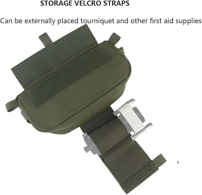 Tactical Sub Abdominal PouchDual-Purpose Dangler Drop Pouch with Tourniquet HolderTactial Vest Chest Rig Carrying Kit Bag