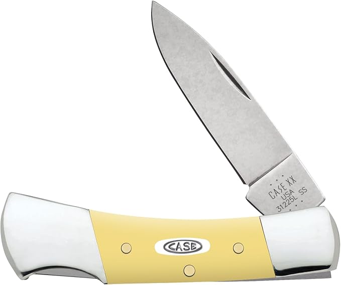 Case XX WR Pocket Knife Lockback Yellow Synthetic Item #81089 (31225L SS) 3 5/8 Inches Closed