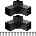 Pergola Kit for 4x4 Lumber Heavy Duty Pergola Brackets with 3-Way Corner Brackets DIY Gazebo Kit for Outdoor Patio Backyard Garden Fits Actual 3.6 x 3.6 Wood