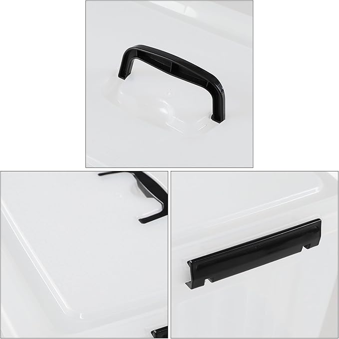 18 Quart Clear Plastic Storage Latching Bin with Lids Latch Box with Handle 4 Packs