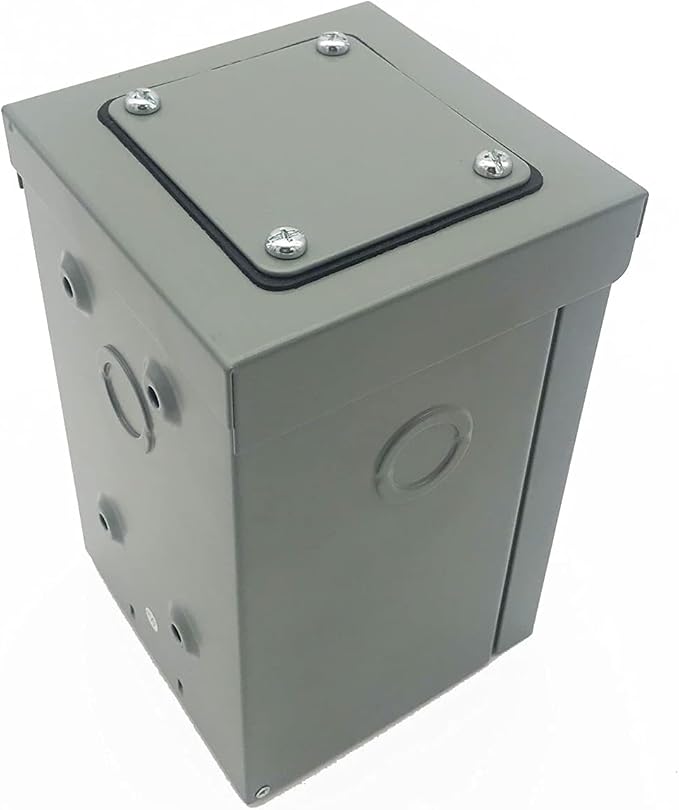 Connecticut Electric EGSPI50 50A Rainproof Generator Power Inlet Box with Cover CS6375 SS2-50P Receptacle Gray