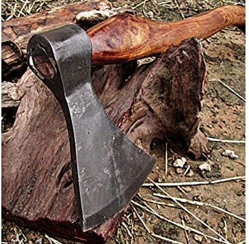MedievalDepot Viking Battle Axe - Hand Forged Steel Head Wooden Handle Traditional Design