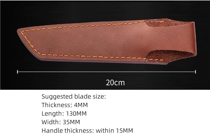 1PC Knife Sheath Leather Knife Case with Belt Loop Fits for Outdoor Fixed Knives