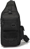 Tactical Backpack Waterproof Military Cross-body Molle Sling Shoulder Backpack Chest Bag for Outdoor Every Day Carry (Black)