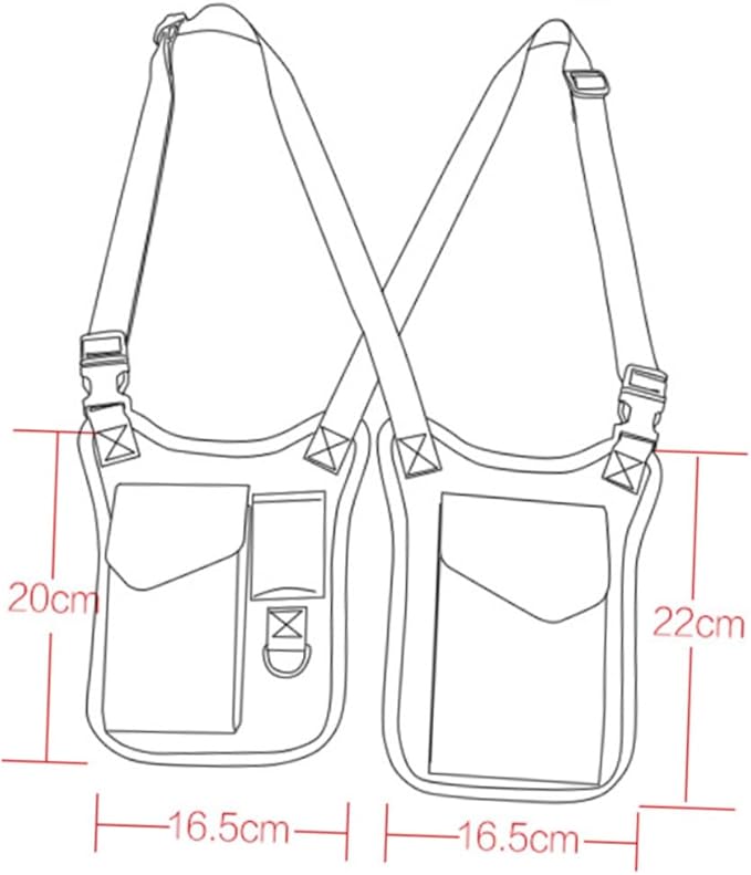 Armpit Bag Nylon Multi-purpose Concealed Underarm Shoulder Pack for Men and Women -theft Design Three Pockets Material for Travel and Daily Use Black