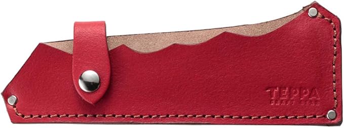 TEPPA 14019 Outdoor Camping Bonfire Hatchet Red Leather Case Made in Japan