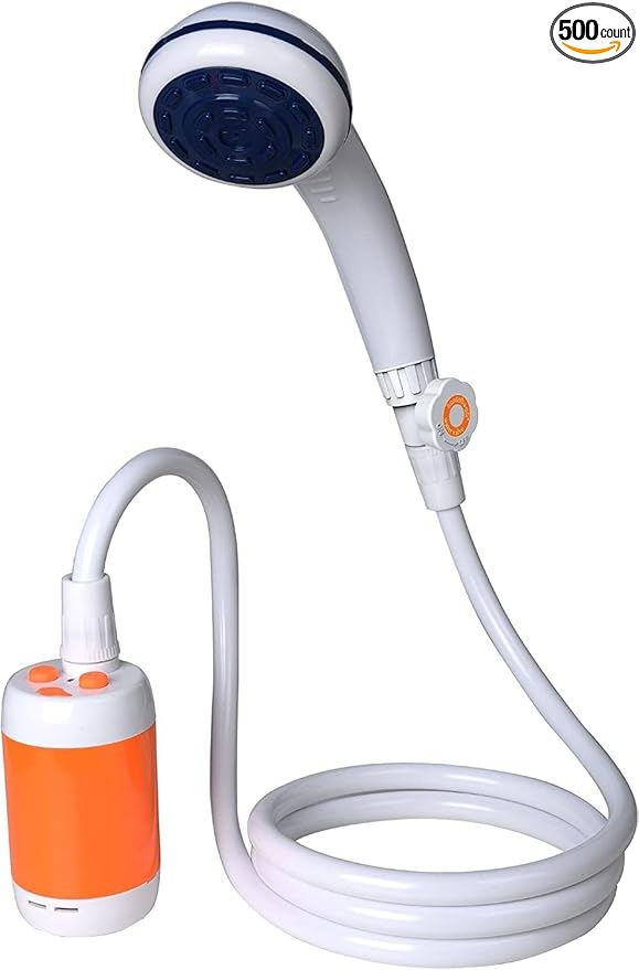 Portable Shower USB Shower Pump Rechargeable Battery Outdoor Shower for Trave Camping Camp Suitable Electric showerhead for Hiking Campsites