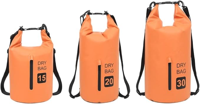 SKM Dry Bag with Zipper Orange 4 gal PVC