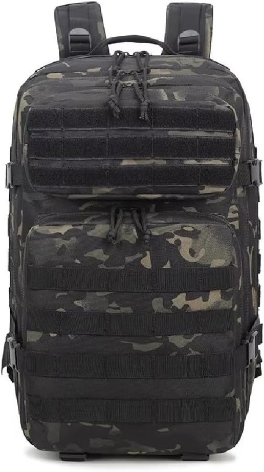 Backpack 40L Outdoor Travel Hiking Operator Waterproof Molle Tactical Rucksack Gear Tactical Backpack Bag. (CAMO OLIVE)