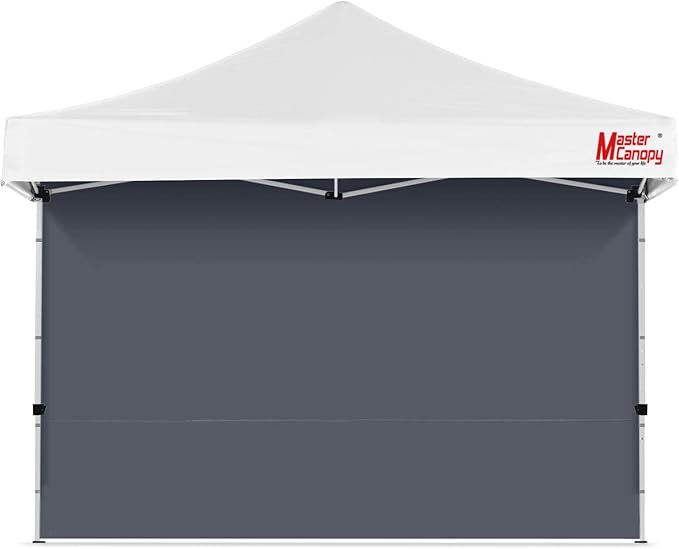 MASTERCANOPY 12x12ft Canopy SunWall Instant Canopy SideWall for Pop Up Canopy Tent Gazebos UV Protection Sidewall Only Spliceable (1 Pack Dark Gray)