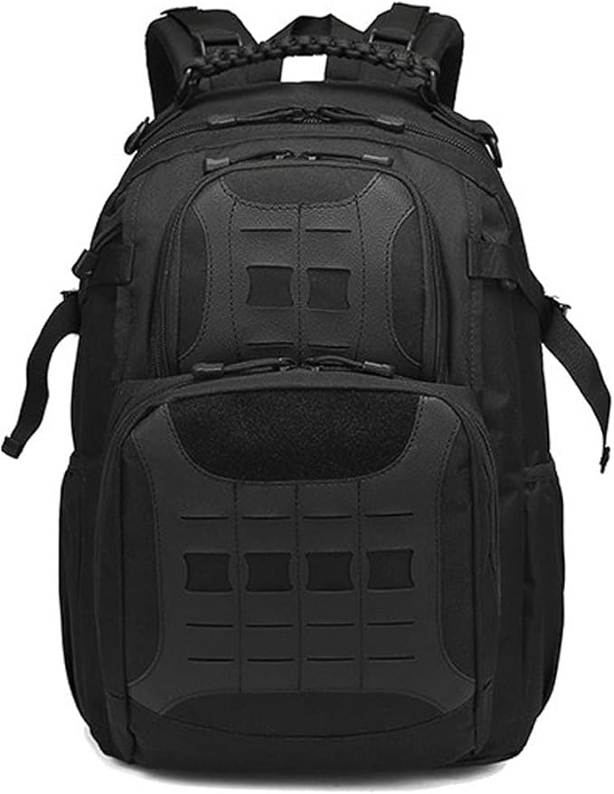 45L Military Tactical Backpacks Molle Army Assault Pack 3 Day Bug Out Bag Hiking Treeking Rucksack Bag (Black)