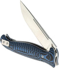 Daily Use Folding Knife with D2 Blade &amp G10 Handle Portable Outdoor EDC Tool for Camping Hunting Survival (Blue)