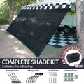 10' x 20' RV Awning Shade Net (Black) Complete Kit with Carry Bag Canopy Shelter Screen Panel and Awning Maintenance Manual Motor Home Trailer