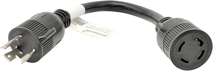 Parkworld 885125 Power Adapter Cord Twist Lock 30 AMP L6-30 Male Plug to 4-Prong Generator 30A Locking L14-30 Female Receptacle