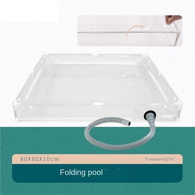 Upgraded Portable Shower Pan 31.5×31.5 Foldable Camping Shower Base &amp Floor with Detachable Drain Pipe Ideal for Camping RV Outdoor Indoor Portable Shower Stall