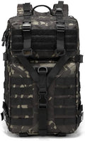 Tactical Backpack Military Molle Hiking Sports camping picnic mountaineering camouflage black