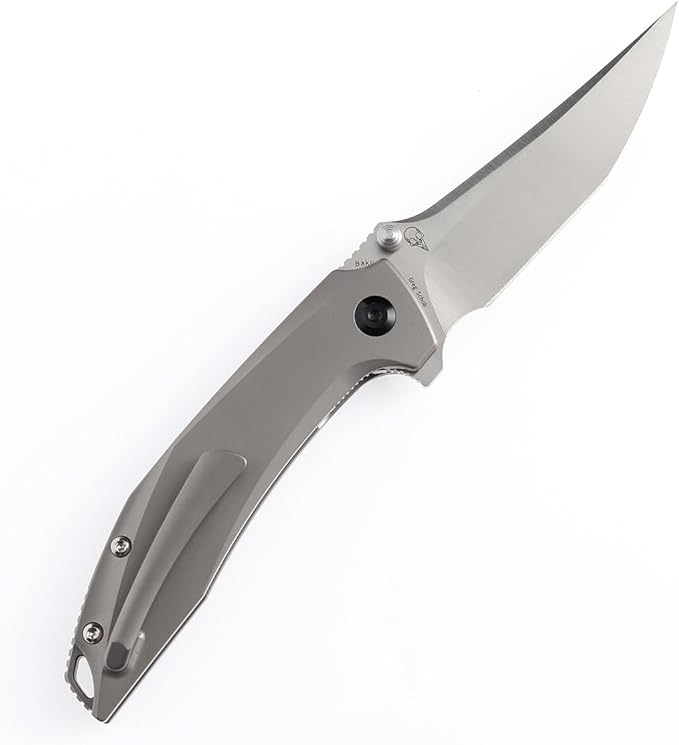 KANSEPT Baku Pocket Folding Knives for Men EDC Camping Folding Knife 3.2'' Satin CPM-S35VN Material Outdoor Folding Knives with Titanium Brown Micarta Handle Everyday Carry K1056A2