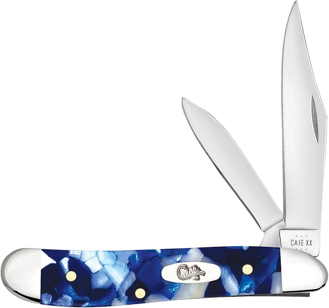 Case XX Pocket Knife PEANUT - BLUE CRACKLE KIRINITE® Item #50723-10220 SS - Length Closed: 2 7/8Inches