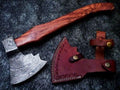 Handemade Damascus Steel Viking Bearded Camping Hatchet Tomahawk Axe