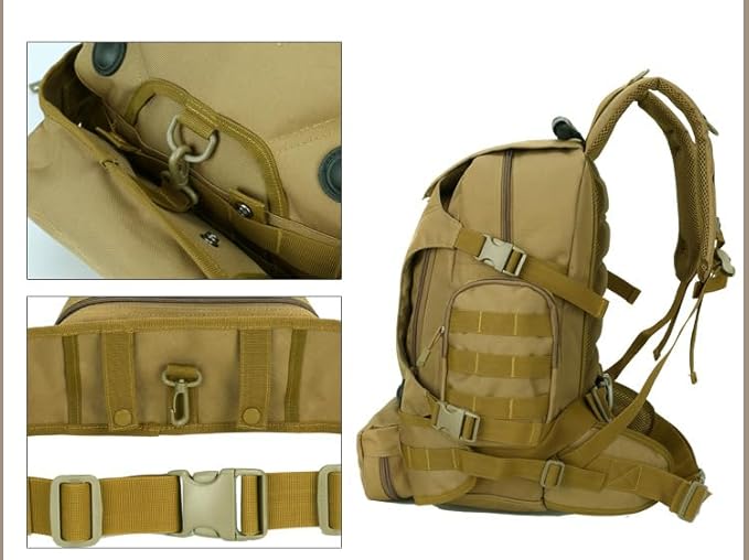 Tactical Backpack Military Molle Hiking 20-35L Outdoor Camouflage Pack Tactical Special Ops Bag Jungle Digital Camouflage