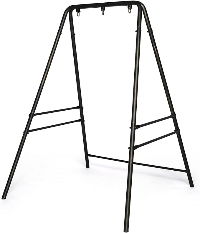 ONCLOUD Upgraded Hammock Chair Stand Metal Swing Stand Frame Heavy Duty Steel Hammock Stand Only for Porch Backyard Indoor or Outdoor Antique Bronze Finish
