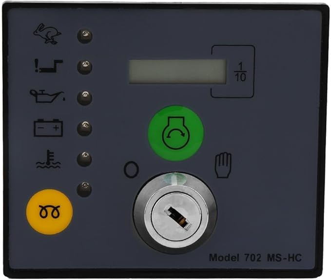 Naroote 702 Generator Controller 702 MS-HC Generator Controller Manual Start Board Panel with Keys