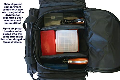 Explorer Large Padded Deluxe Tactical Range Bag Rangemaster Gear Tactical Assault Sling Pack Range Shoulder Camera Bag Modular(Black Camo Color)