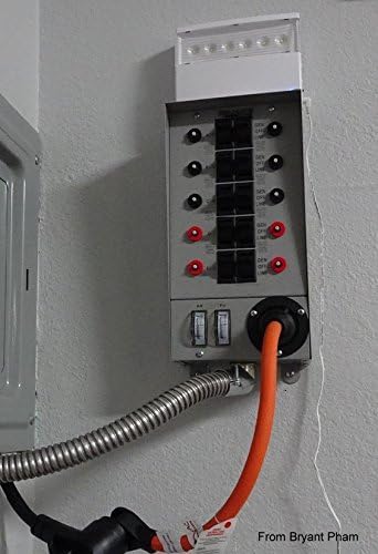 AC WORKS Generator to Transfer Switch L14-30 Inlet Box Adapter (TT-30 RV 30Amp to L14-30 Flexible)