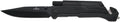 THIRD Rescue-Assisted Folding Knife 17576N Black Aluminium Handle 10.5 cm Black Stainless Steel Blade. with Clip and Presentation Box.
