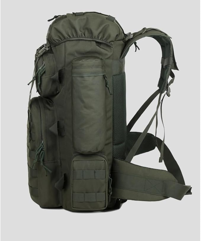 Tactical Backpack Military Molle Hiking 56-75L Outdoor Hiking Bag Backcountry Jungle Tactical Trekking Black
