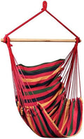 Portable Hammock Portable Chair Hammock Travel Camping Home Bedroom Swing Bed Lazy Chair for Backpacking Beach (Color : Red Stripe)