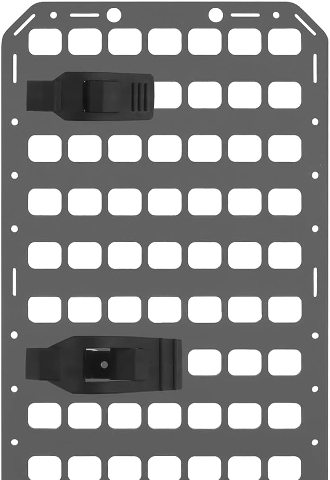 Portable MOLLE Panel Organizer Rigid Insert Backpackwith QLS Adapter Base(3 Types) for Tactical IFAK Pouch Gun Holster Holder Mount (8x12.5)