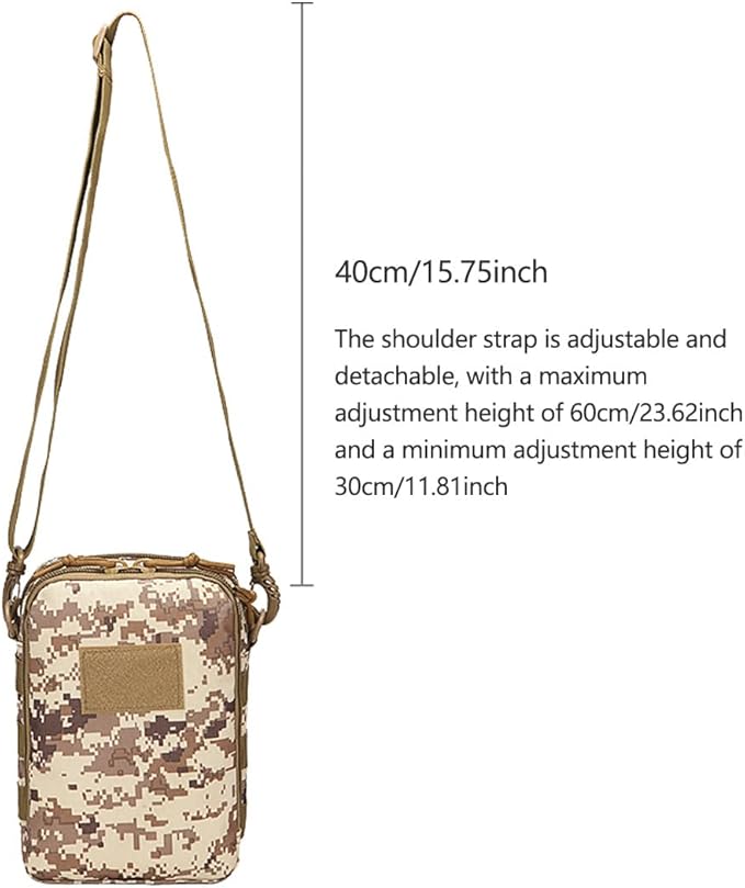 Small Canvas Messenger Bag Classic Vintage Shoulder Bag Small Tactical Bag Crossbody Casual Pack Daypack (CP)