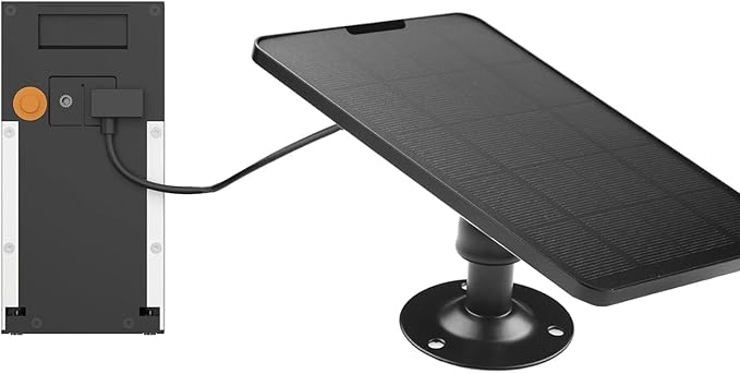 Solar Charger for Video Doorbell (2nd Generation - 2020 Release) Black