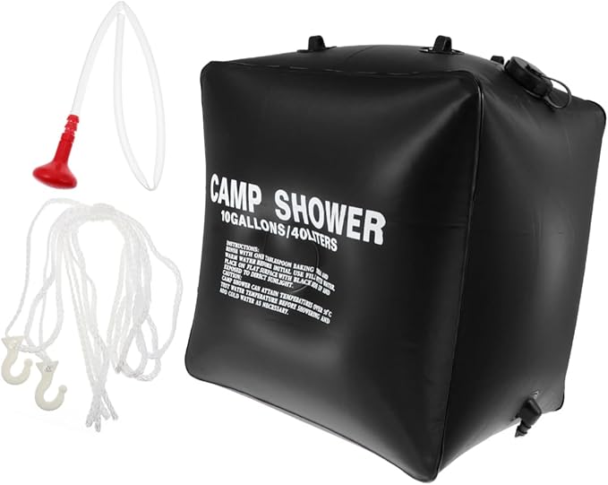 Happyyami Solar Shower Bag Solar Heating Bag for Outdoor Camping Durable Material Heats Water Hours for Warm Showers Anywhere