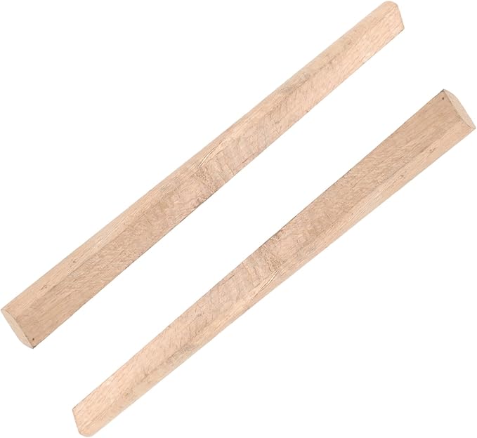 ARTIBETTER 2pcs Broad Wooden Axe Handle Replacement Durable Flat Handle for Chopping and Camping Comfortable Grip Easy Installation Anti-Slip and Shockproof Design