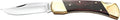Uncle Henry LB7 Bear Paw Traditional Lockback Pocket Knife with 3.7in Clip Point High Carbon S.S. Blade Wood Handle Brass Bolsters and Leather Belt Sheath for EDC Hunting Camping and Outdoors