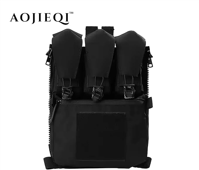 Emersongear FRO V5 Vest Back Panel Banger Backpack Zip On Bag Magazine Pouch (Black)