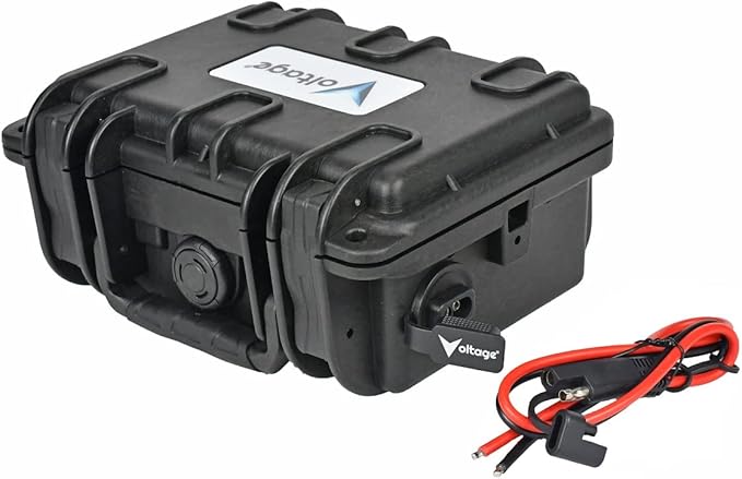 Voltage Waterproof Battery Box Enclosure with SAE Connector for 12V 9ah 12V 8ah or Lithium 12V 10ah Batteries Kayak Fishfinder GPS Lighting and Outdoor Solar Systems