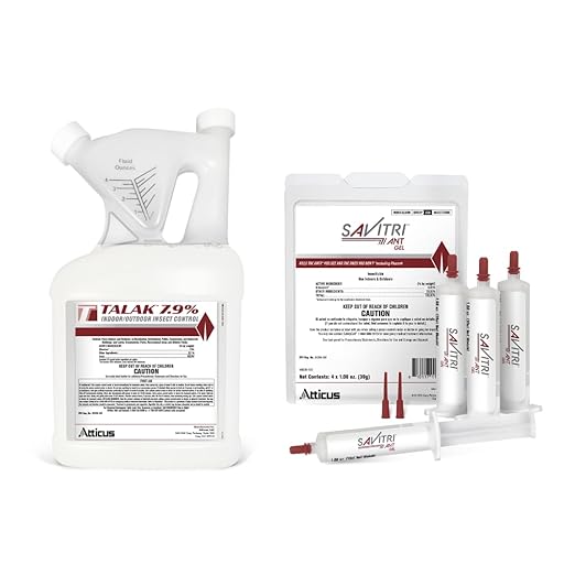 Atticus Talak 7.9% Indoor/Outdoor Insect Control (1 GAL) with Savitri Ant Gel Bait (4 x 30 Grams)