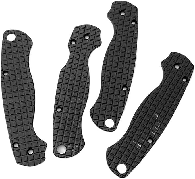 1Pair Aluminum Alloy Scales Fits for C81 Paramilitary 2 Handle Patch Replacement Accessory(Black)